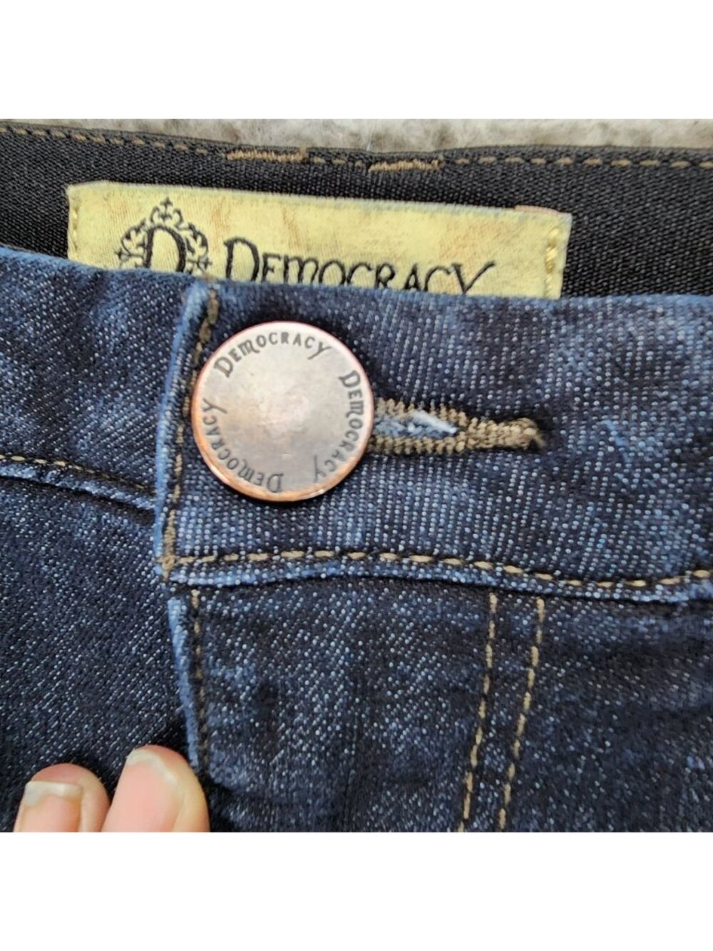 Democracy Jeans Womens 6 Blue Stretch Denim Shaping Skinny - Picture 3 of 15